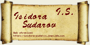Isidora Sudarov vizit kartica